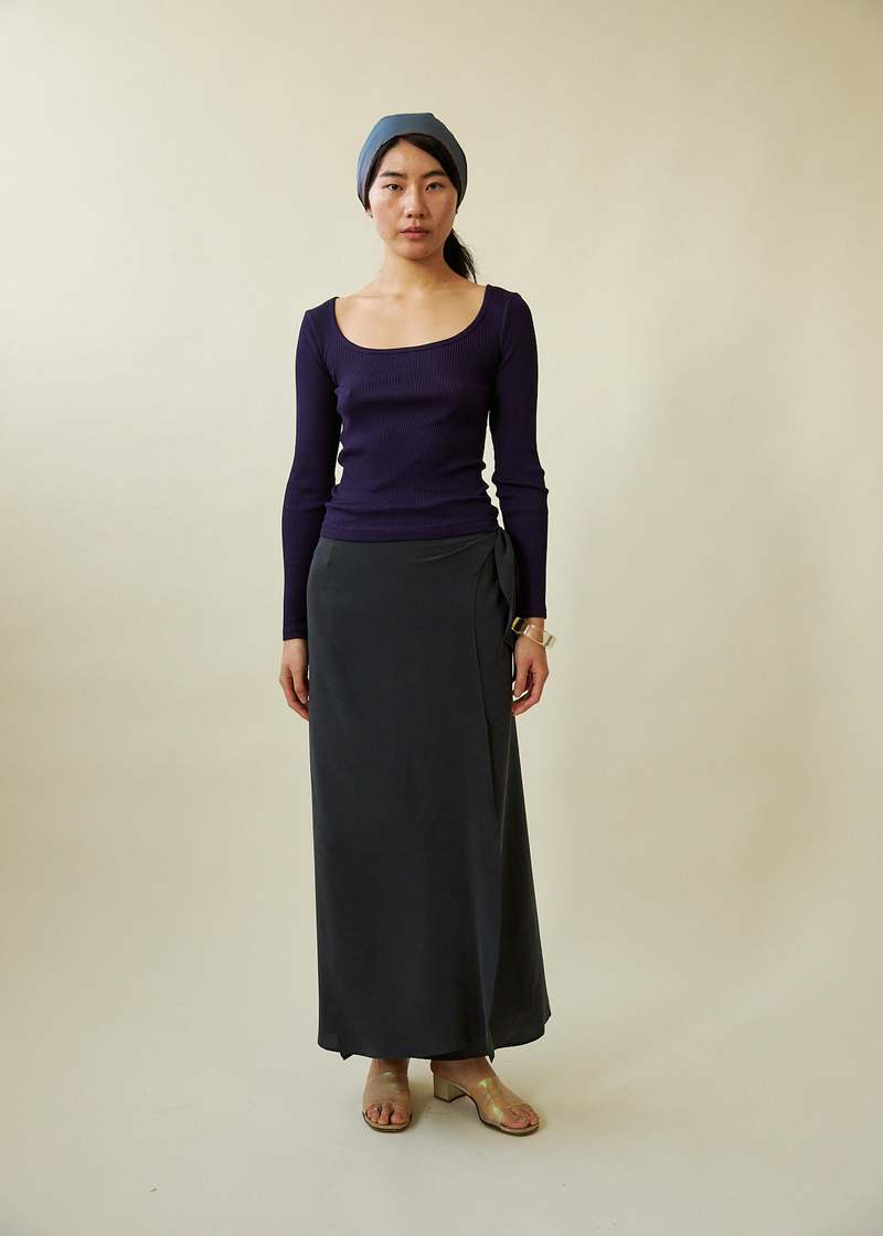 Penny Sage Ballerine Long Sleeve Top