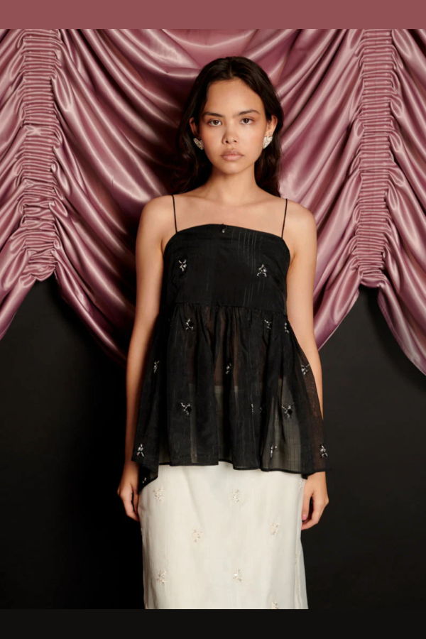 Sister Jane Lola Embellished Top - Black