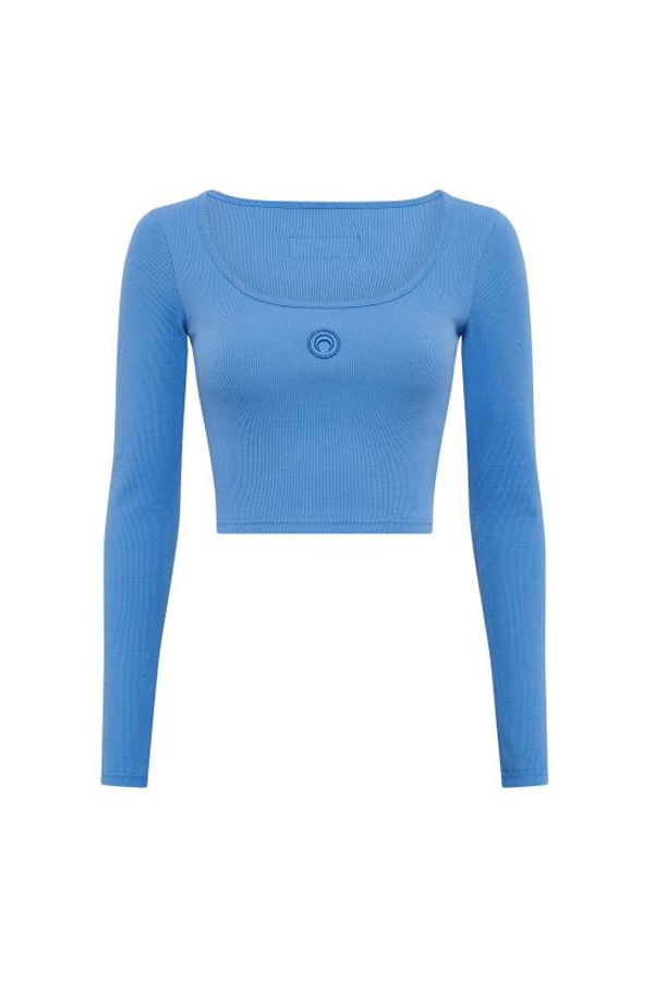 MARINE SERRE BB01 Blue Bonnet Tunic Top - Blue Bonnet