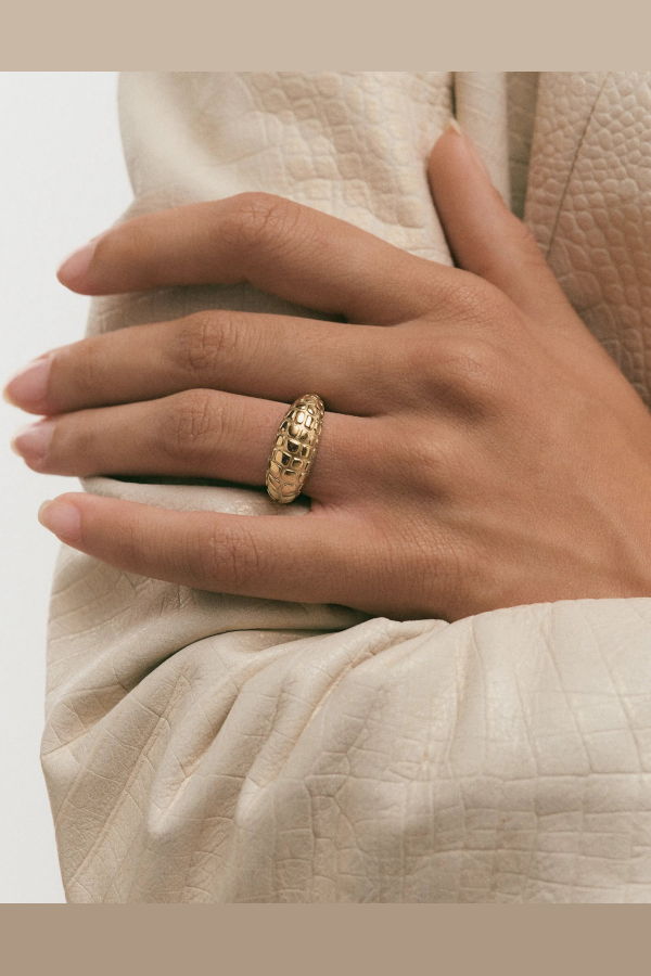 Hey Harper Crocodile Print Rebecca Ring