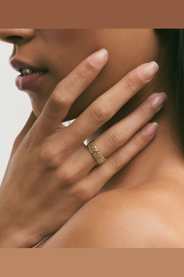 Hey Harper Leopard Print Band Ring