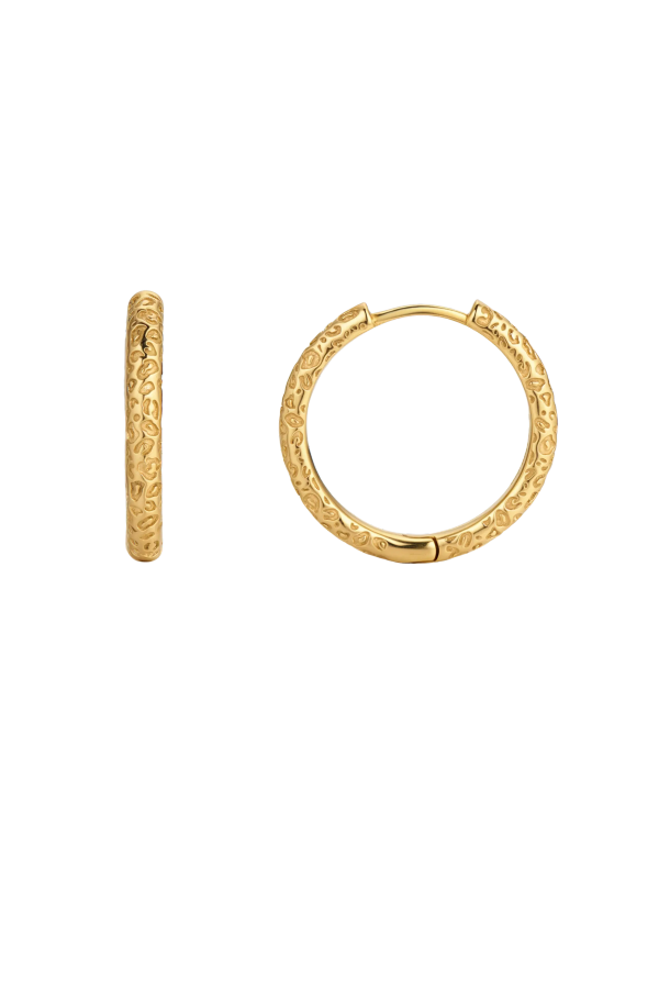 Hey Harper Leopard Print Large Hoop Earrings