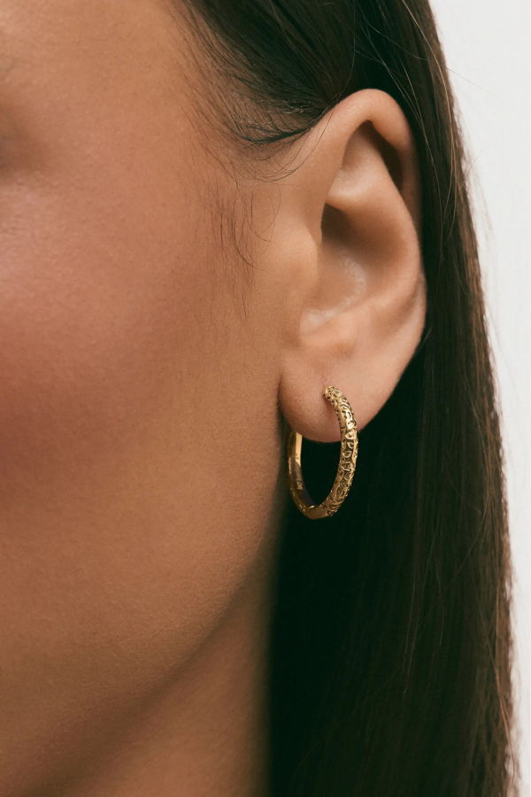 Hey Harper Leopard Print Large Hoop Earrings