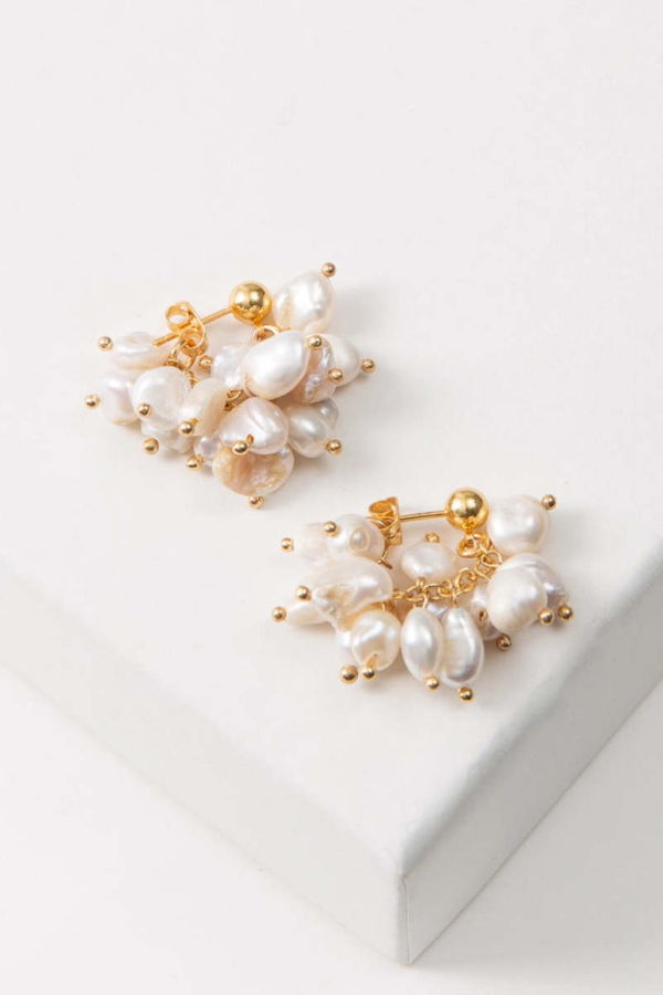Noonday Collection Convertible Pearl Cluster Earrings