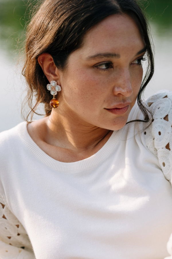 Noonday Collection Vintage Drop Earrings - Amber