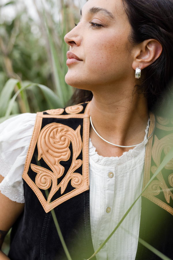 Noonday Collection Wide Hammered Hoops Earrings