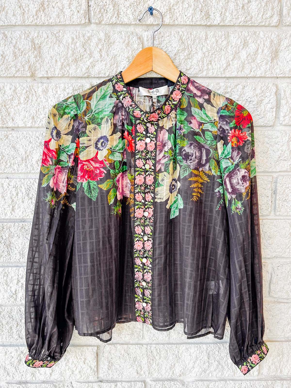 Sea NY Viktoria Print Long Sleeve Blouse - Multi - Image 4 of 4