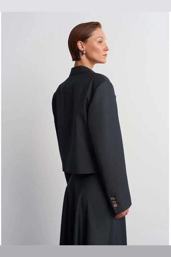 Acaria Studio Guru Crop Blazer - Black