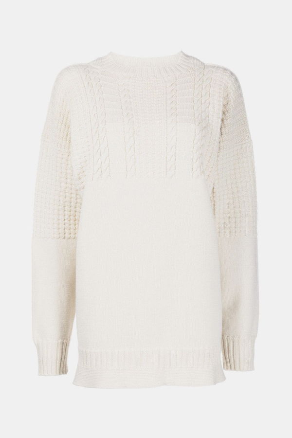 Maison Margiela Cable-Knit Sweater - Off White
