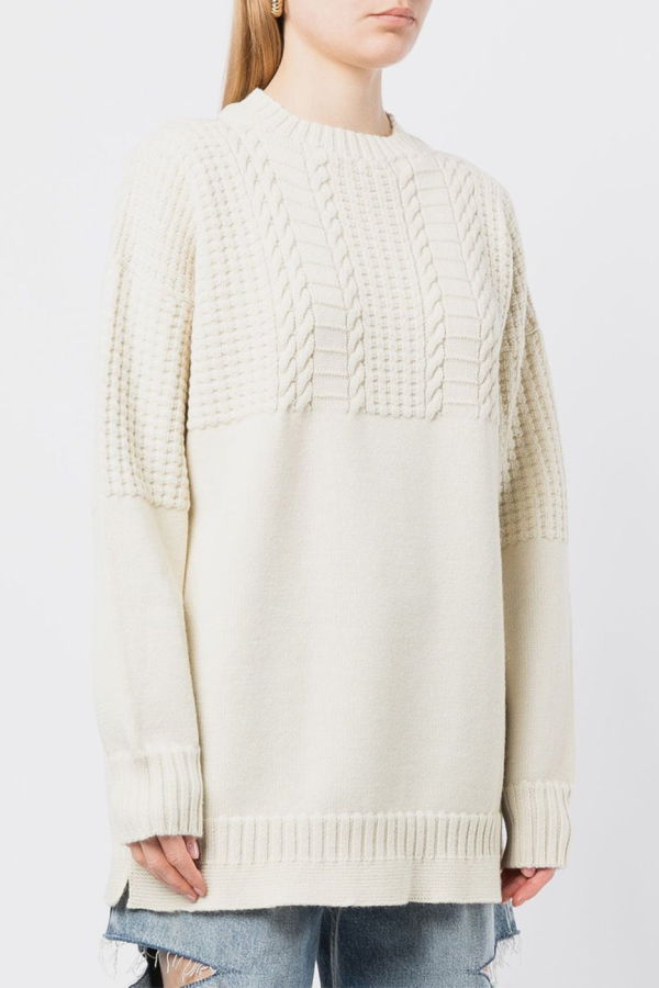 Maison Margiela Cable-Knit Sweater - Off White