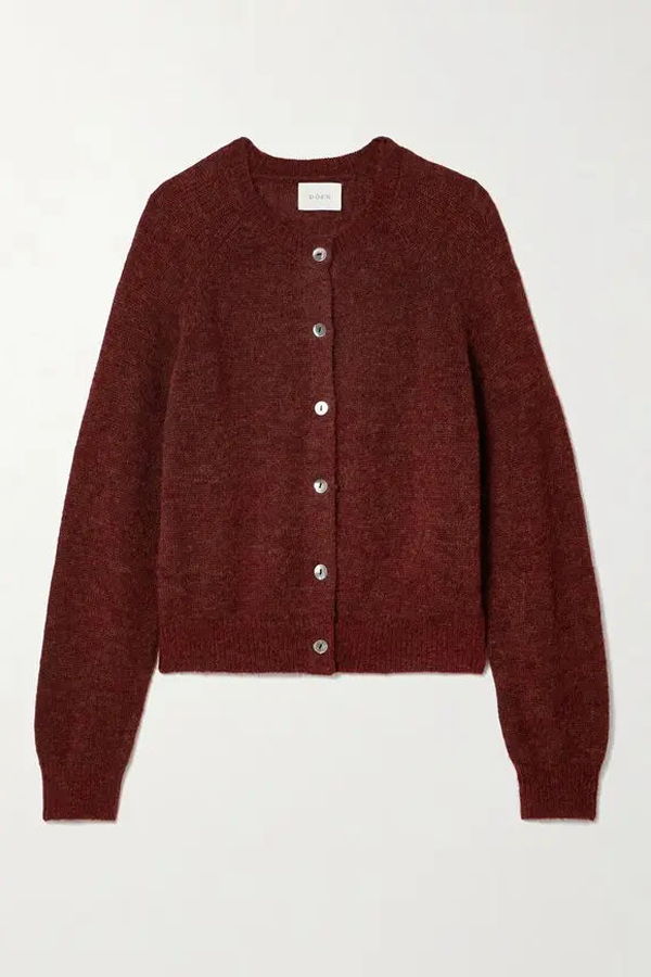 DÔEN Petra Cardigan - Bordeaux