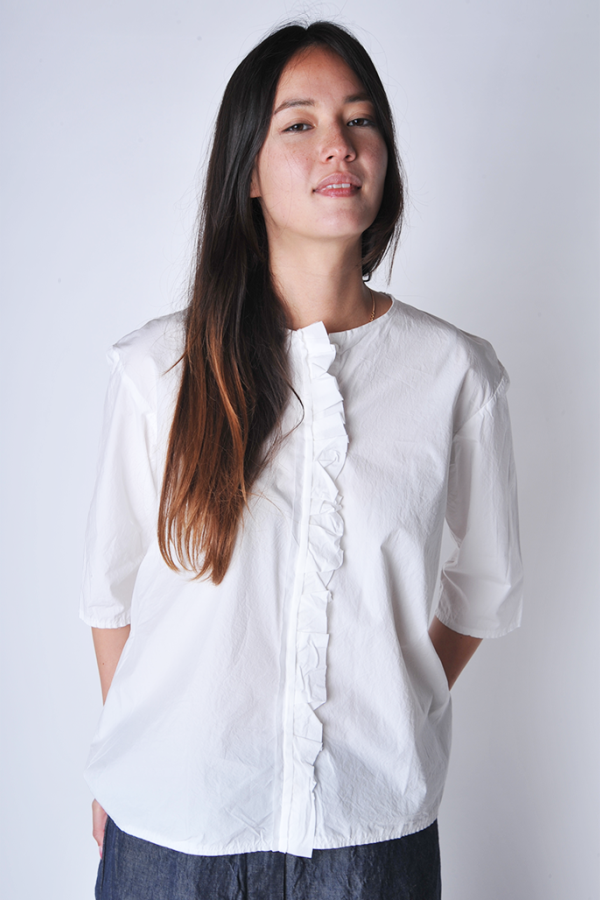 Manuelle Guibal Ruffle Girl Shirt - White