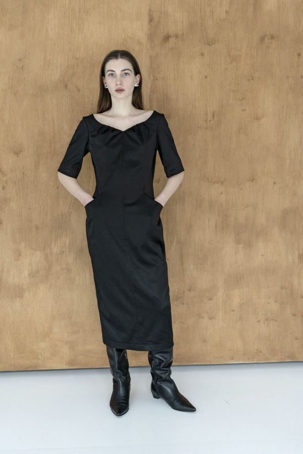 K M by L A N G E Kalynivka Viscose Midi Dress