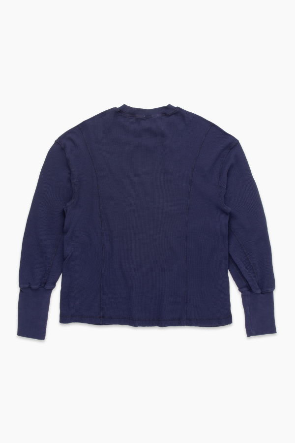 Nicholas Daley Waffle Crewneck - Navy