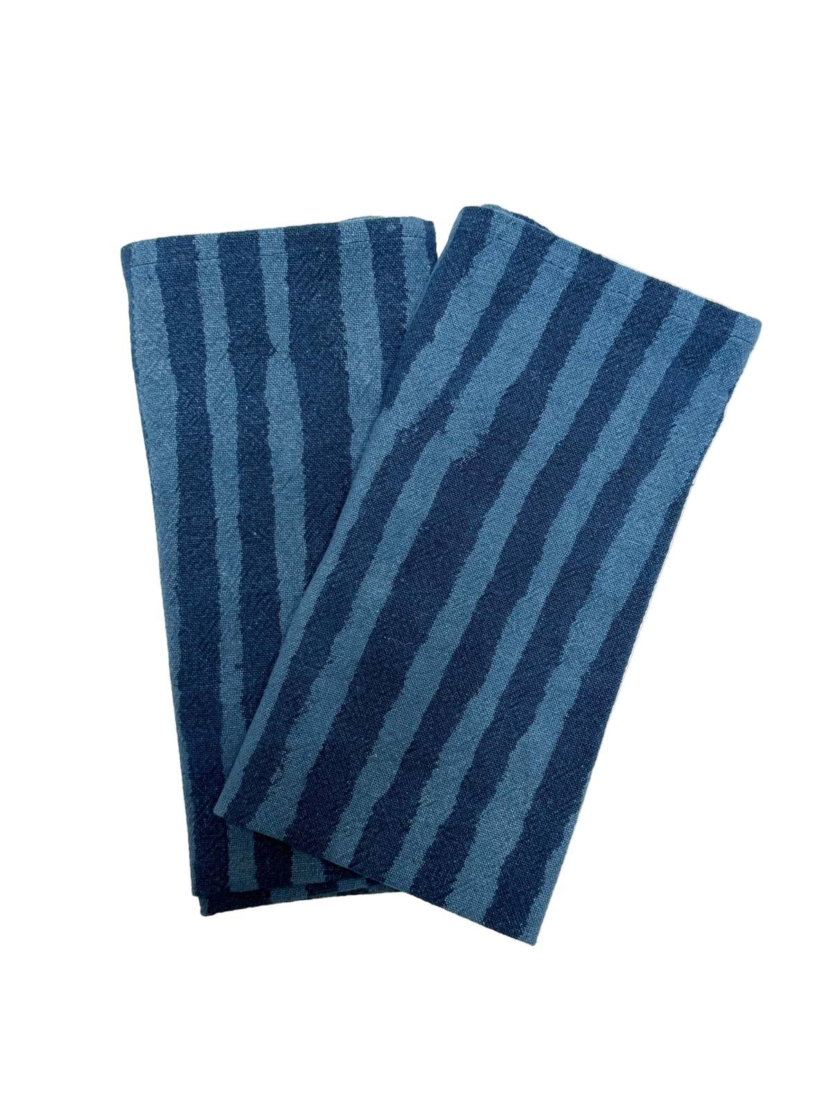 Happy French Gang Dark Stripe Napkins Set of 2 - Image 1 of 2