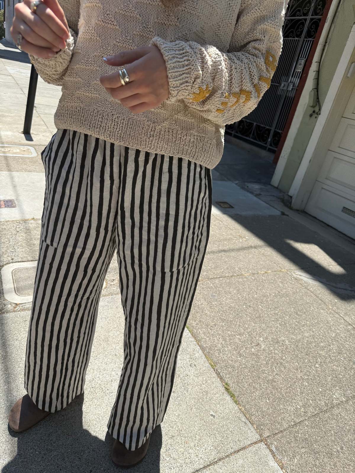 Happy French Gang Omar Black Stripes Pants - Image 6 of 6