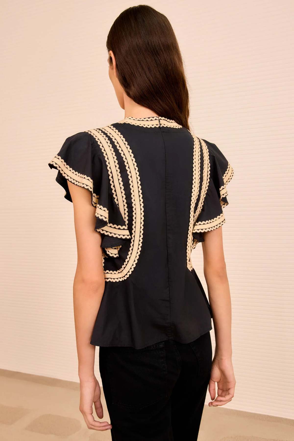 Ulla Johnson Anora Flutter Sleeve Top - Image 4 of 4