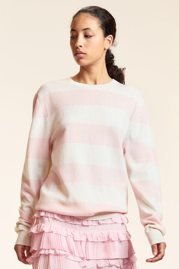 Cynthia Rowley Lucky Stripes Cashmere Sweater