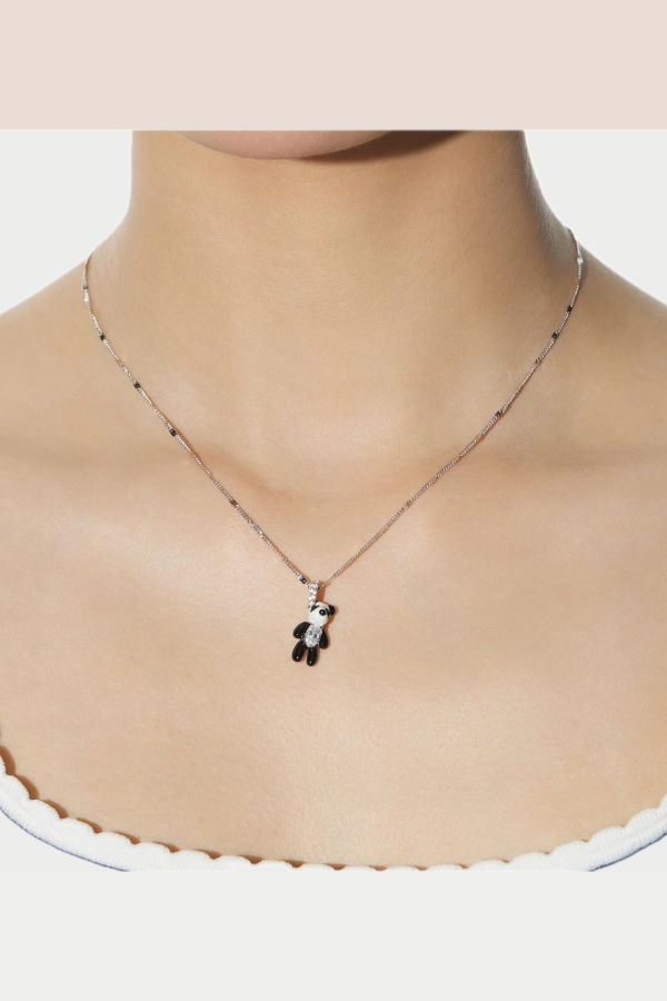 YVMIN Mini Panda Enamel Necklace