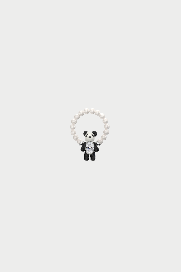 YVMIN Mini Panda Enamel Pearl Ring