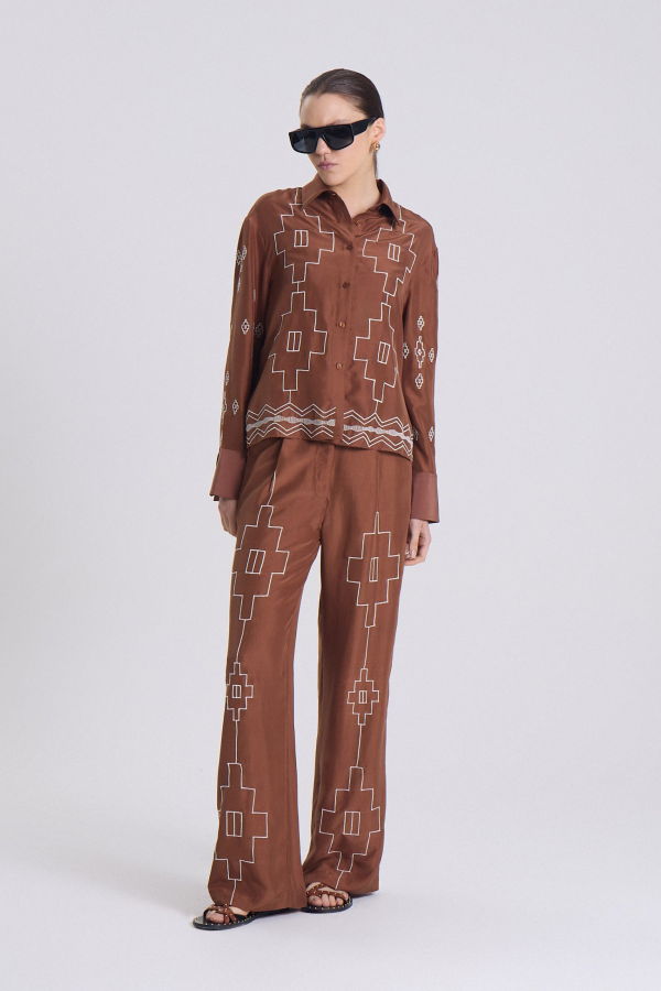 Maria Cher Mile Hile Stella Shirt - Tobacco