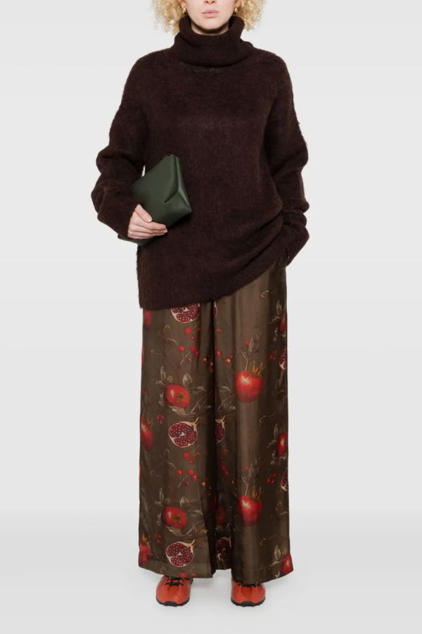 Uma Wang Turtleneck Fluffy Sweater - Dark Brown