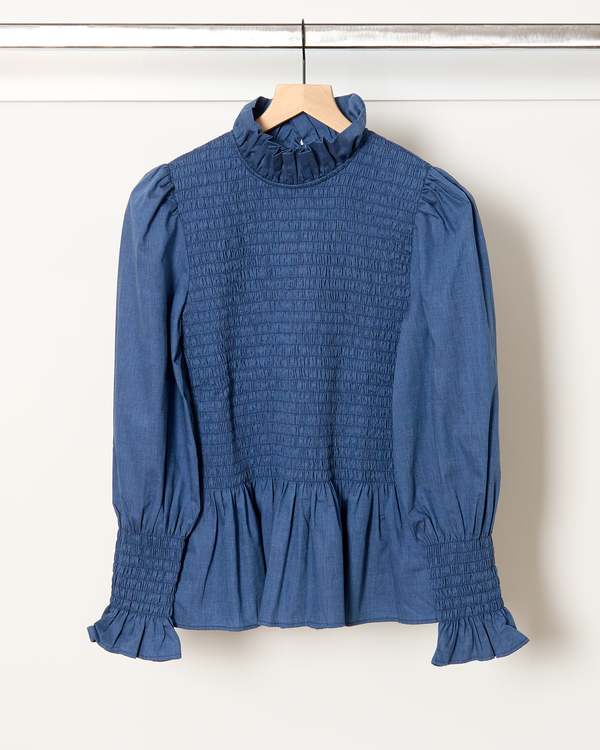 Maria de la Orden Aleria Shirt - Indigo Blue