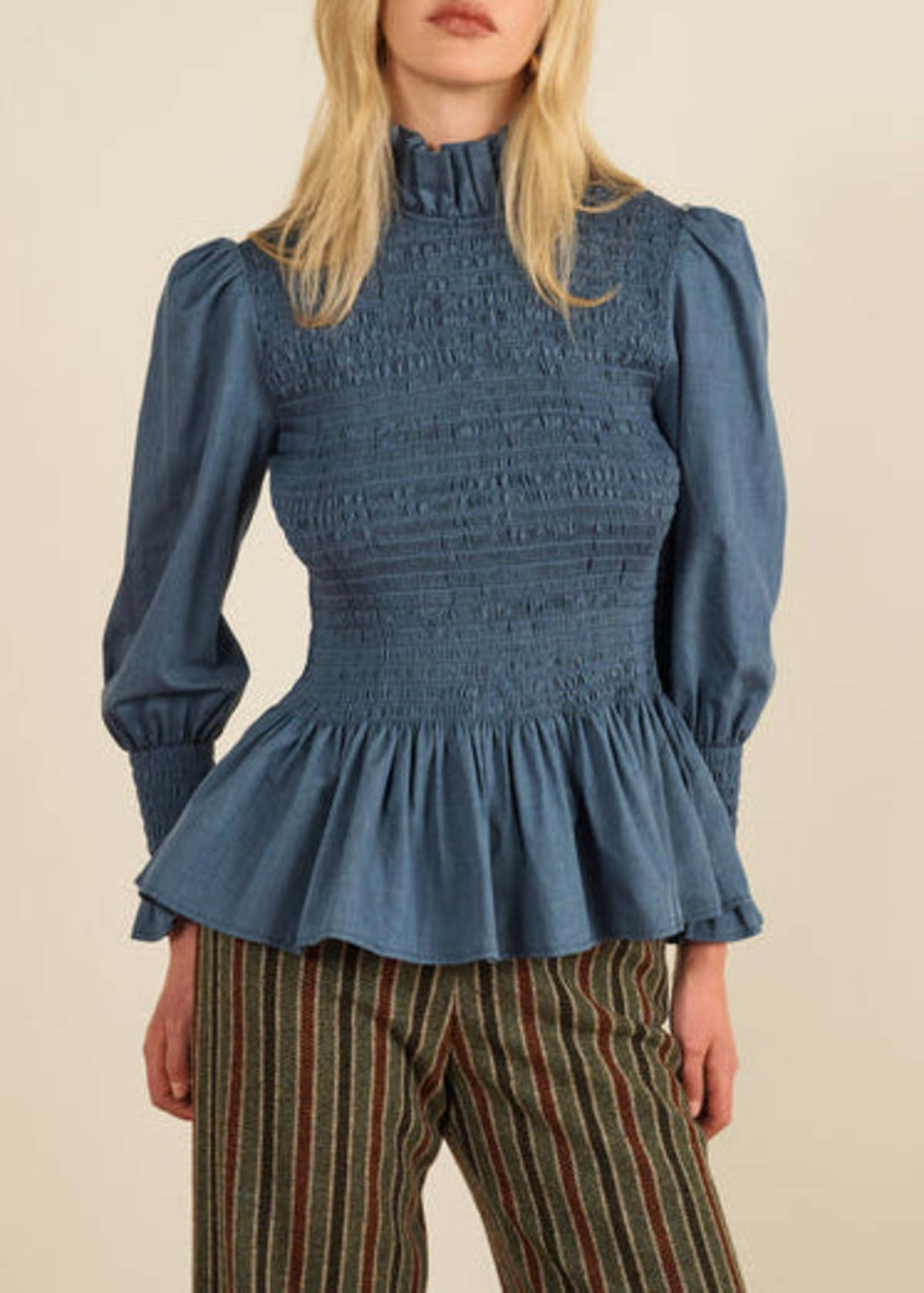 Maria de la Orden Aleria Shirt - Indigo Blue - Image 2 of 5