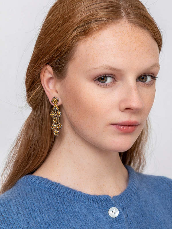 Miguel Ases Dangle Post Earrings - 14K