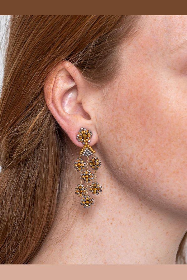 Miguel Ases Dangle Post Earrings - 14K