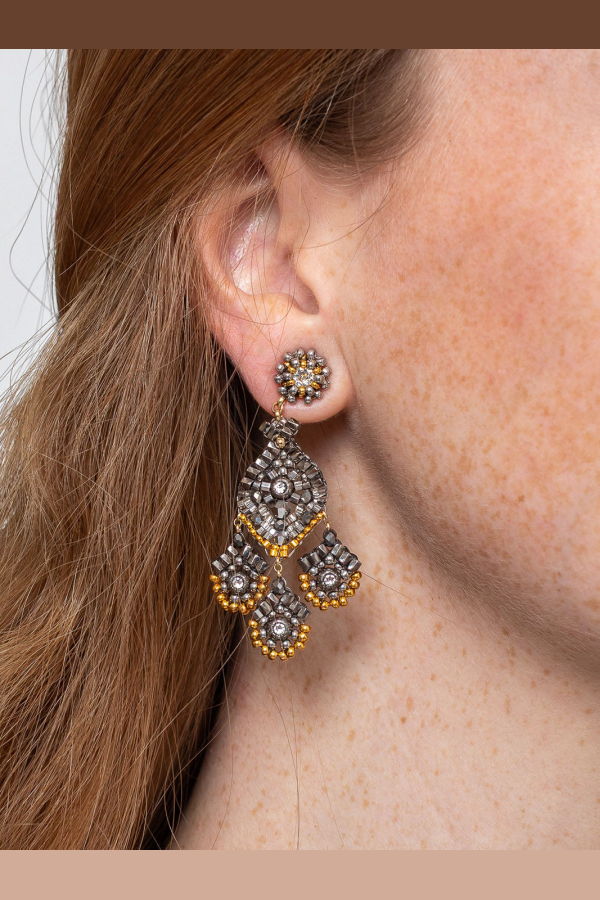 Miguel Ases Drop Post Earrings - 14K