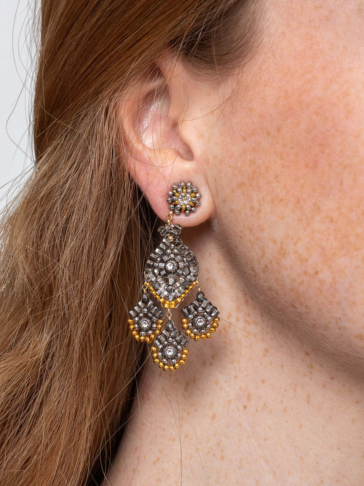 Miguel Ases Drop Post Earrings - 14K - Image 1 of 2