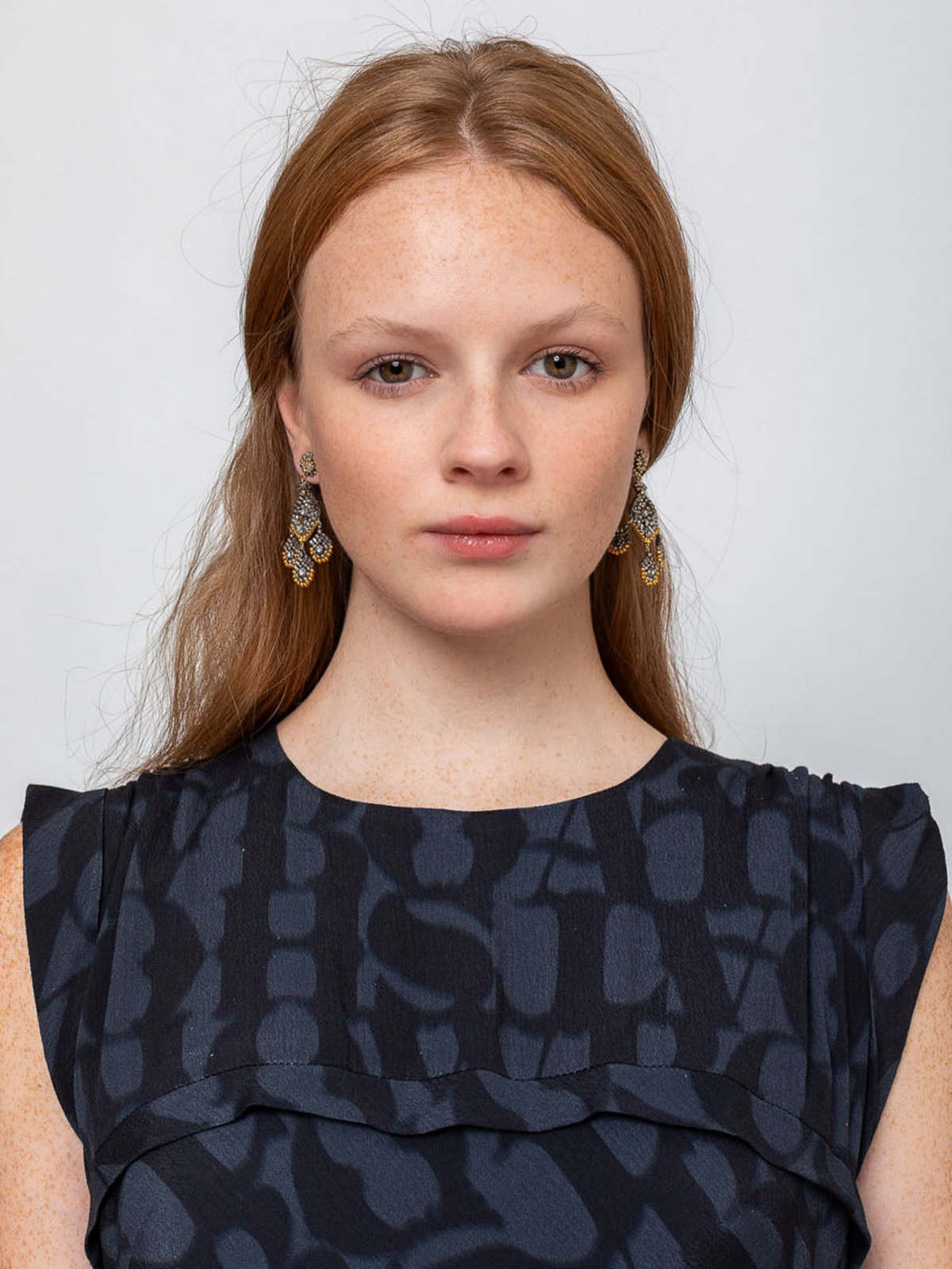 Miguel Ases Drop Post Earrings - 14K - Image 2 of 2