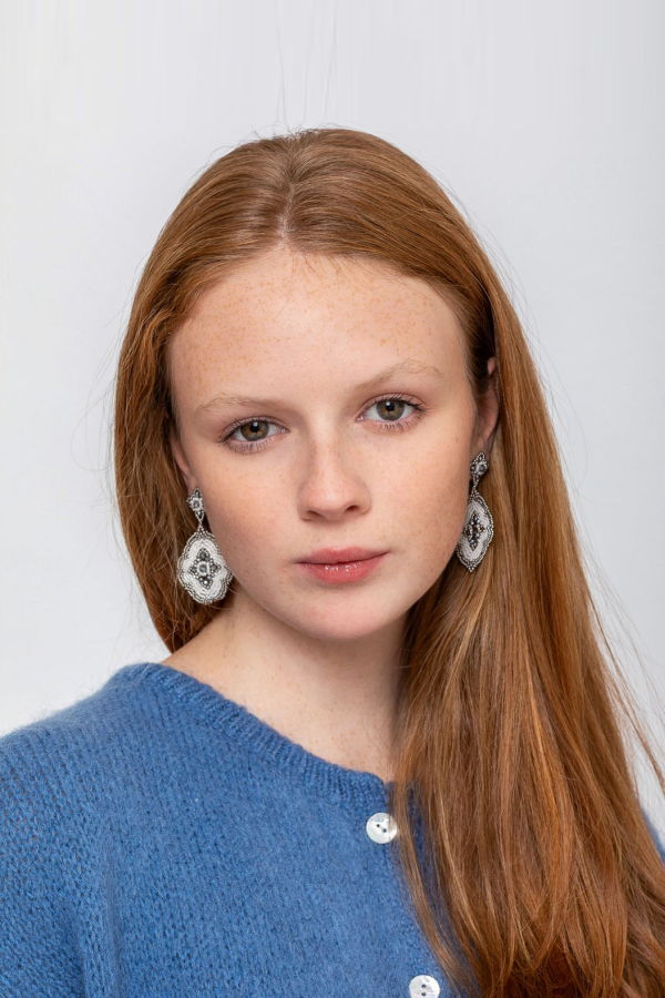 Miguel Ases Scallop Drop Earrings