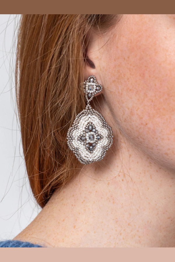 Miguel Ases Scallop Drop Earrings