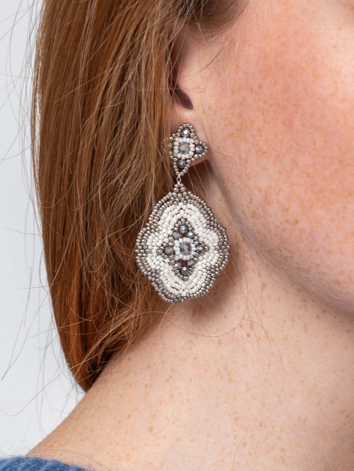 Miguel Ases Scallop Drop Earrings - Image 2 of 2