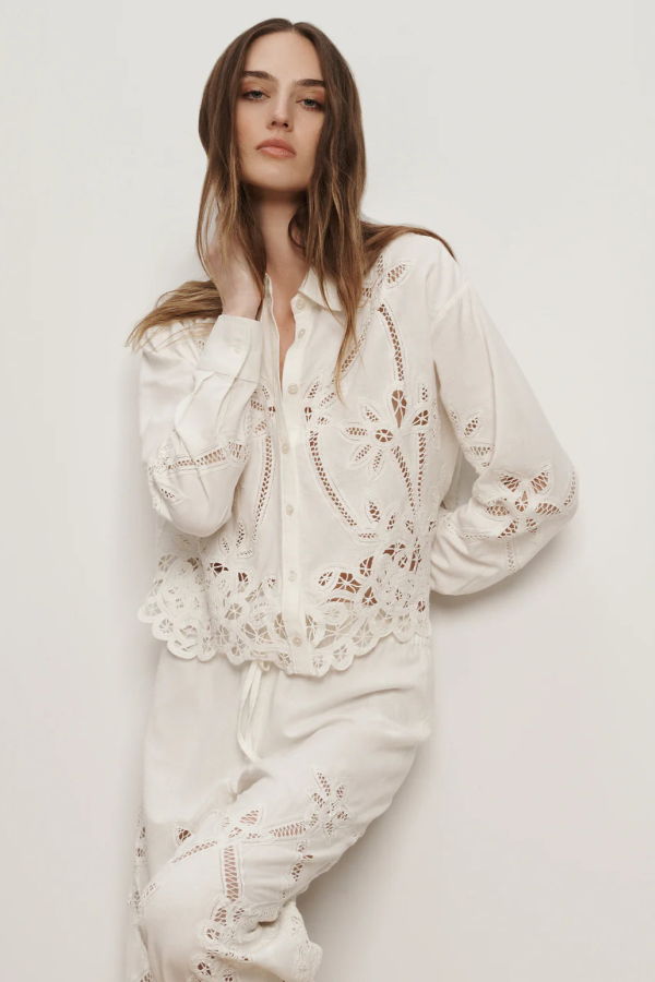 Veronica Beard Aderes Shirt - Dove