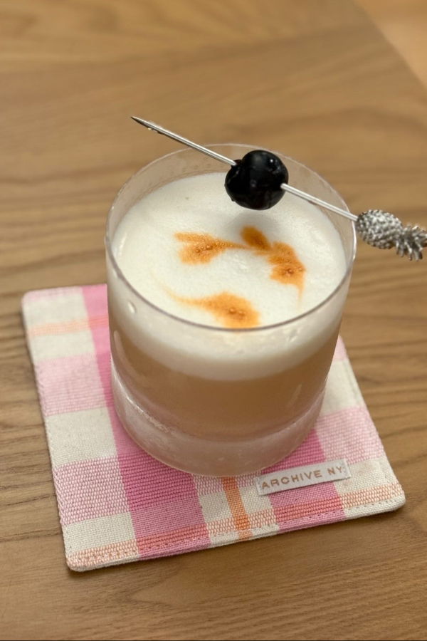 Archive New York Abigail Plaid Coasters - Bubblegum/Peach