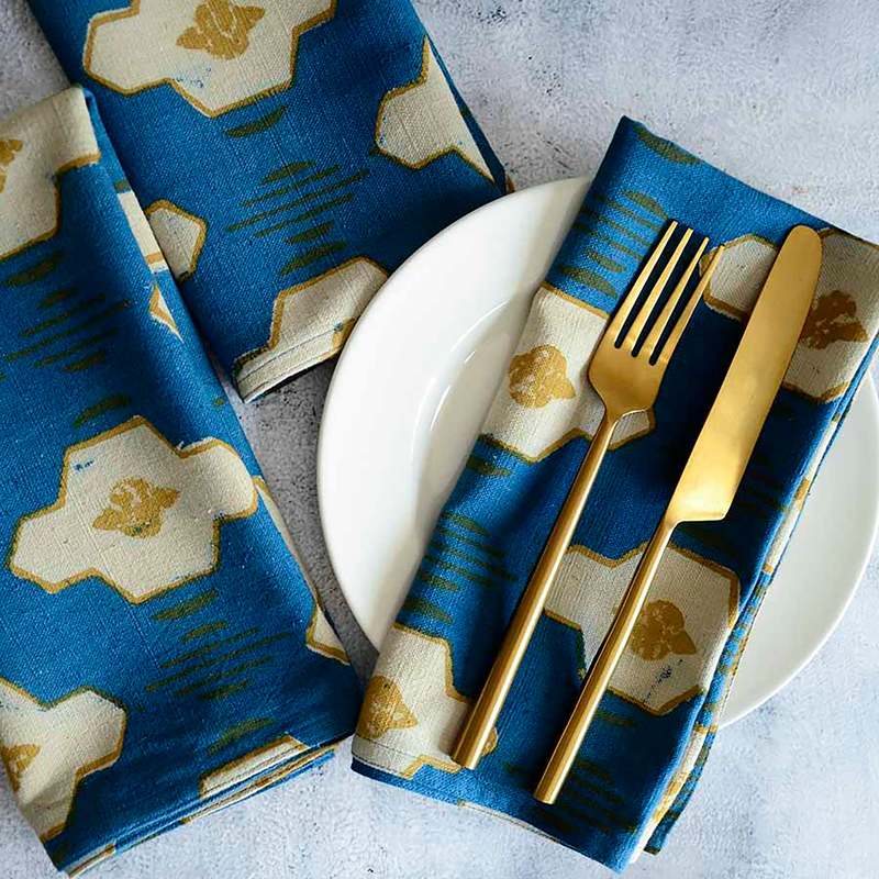 Ichcha Block Print Cloth Napkins - Thumbnail 2