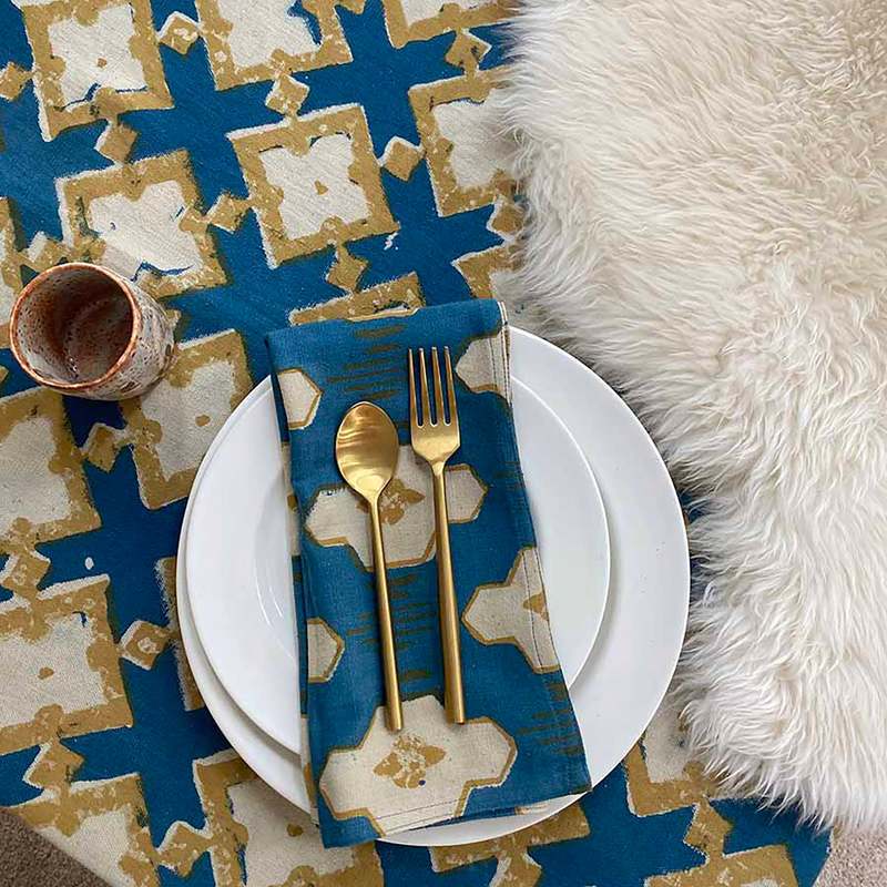 Ichcha Block Print Cloth Napkins - Thumbnail 4