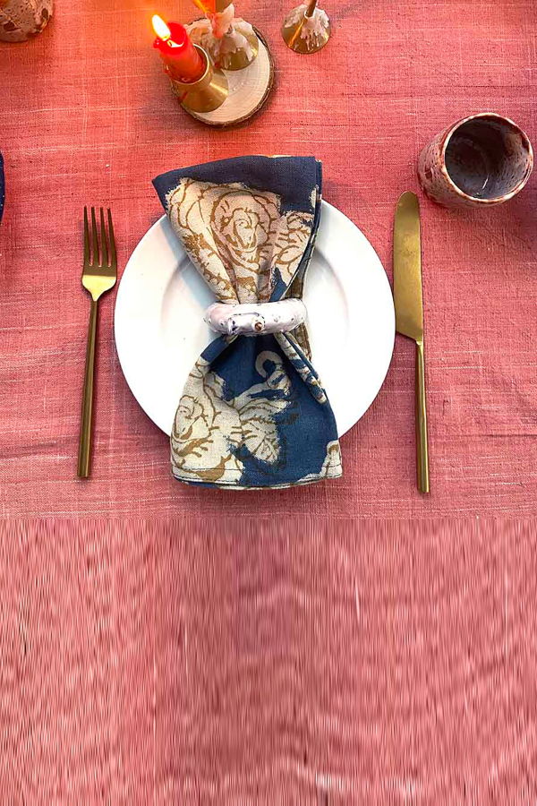 Ichcha Organic Cotton Napkins (Set of 4) Rose Gold