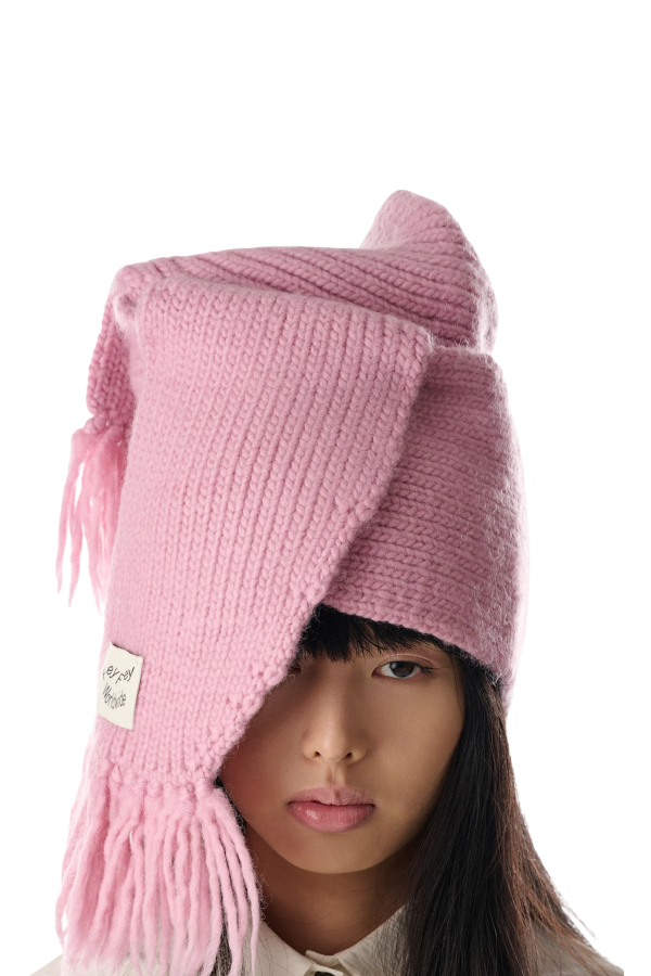 fey fey WORLDWIDE Pink Scarf Tall Hat