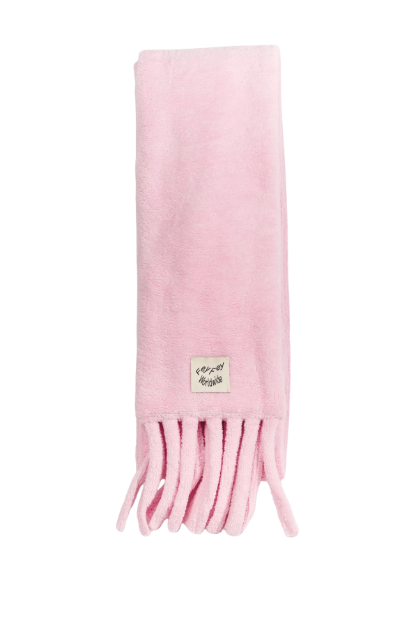 fey fey WORLDWIDE Pink Towel Scarf