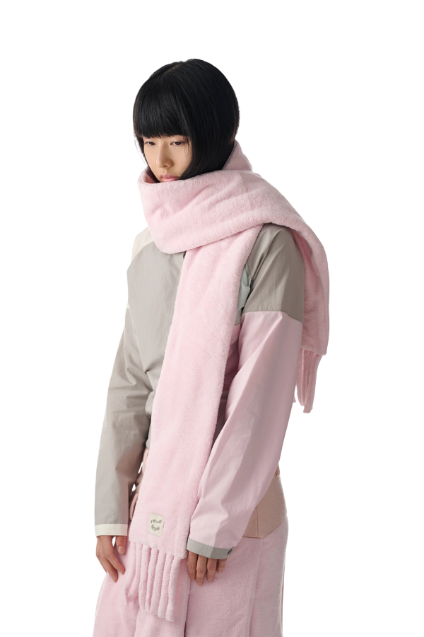 fey fey WORLDWIDE Pink Towel Scarf