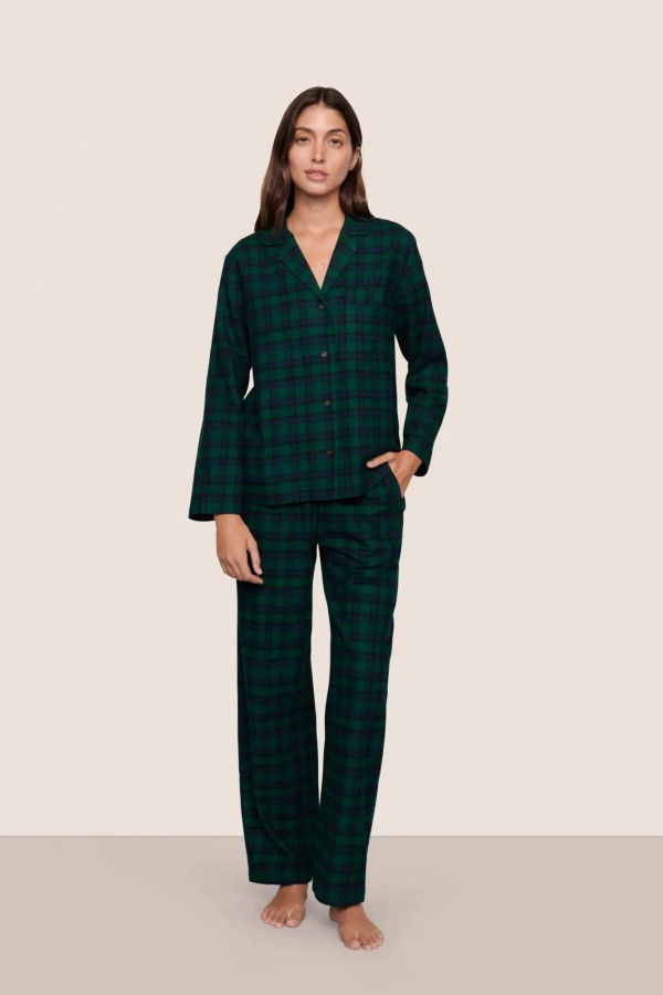 Eberjey Flannel Long Pajama Set
