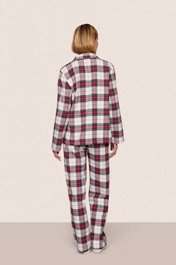 Eberjey Flannel Long Pajama Set - Tartan Plaid