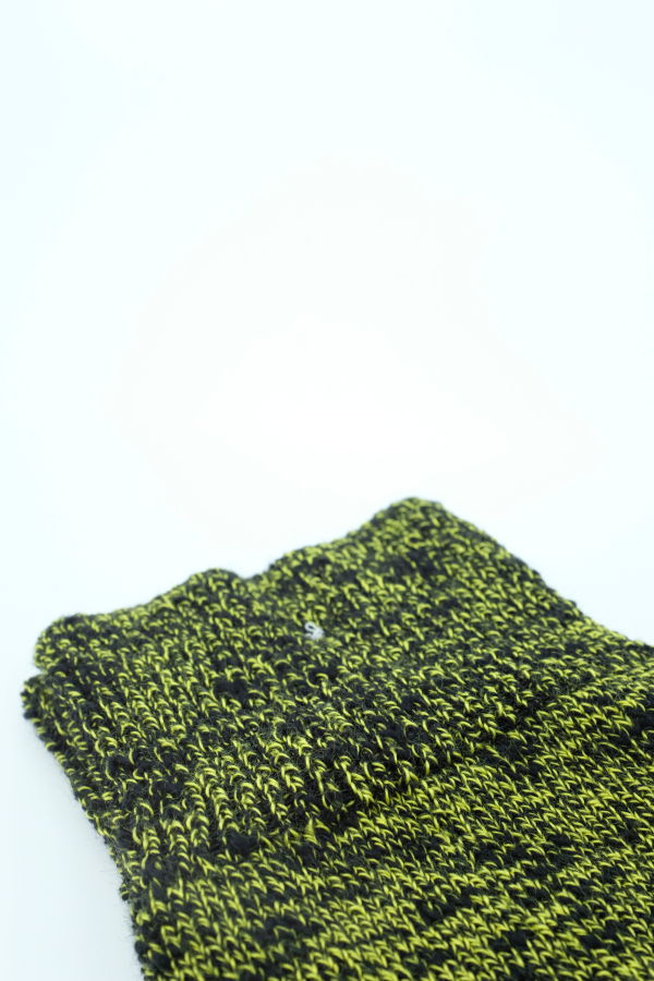 JW ANDERSON Black & Green Cotton Slub Sock