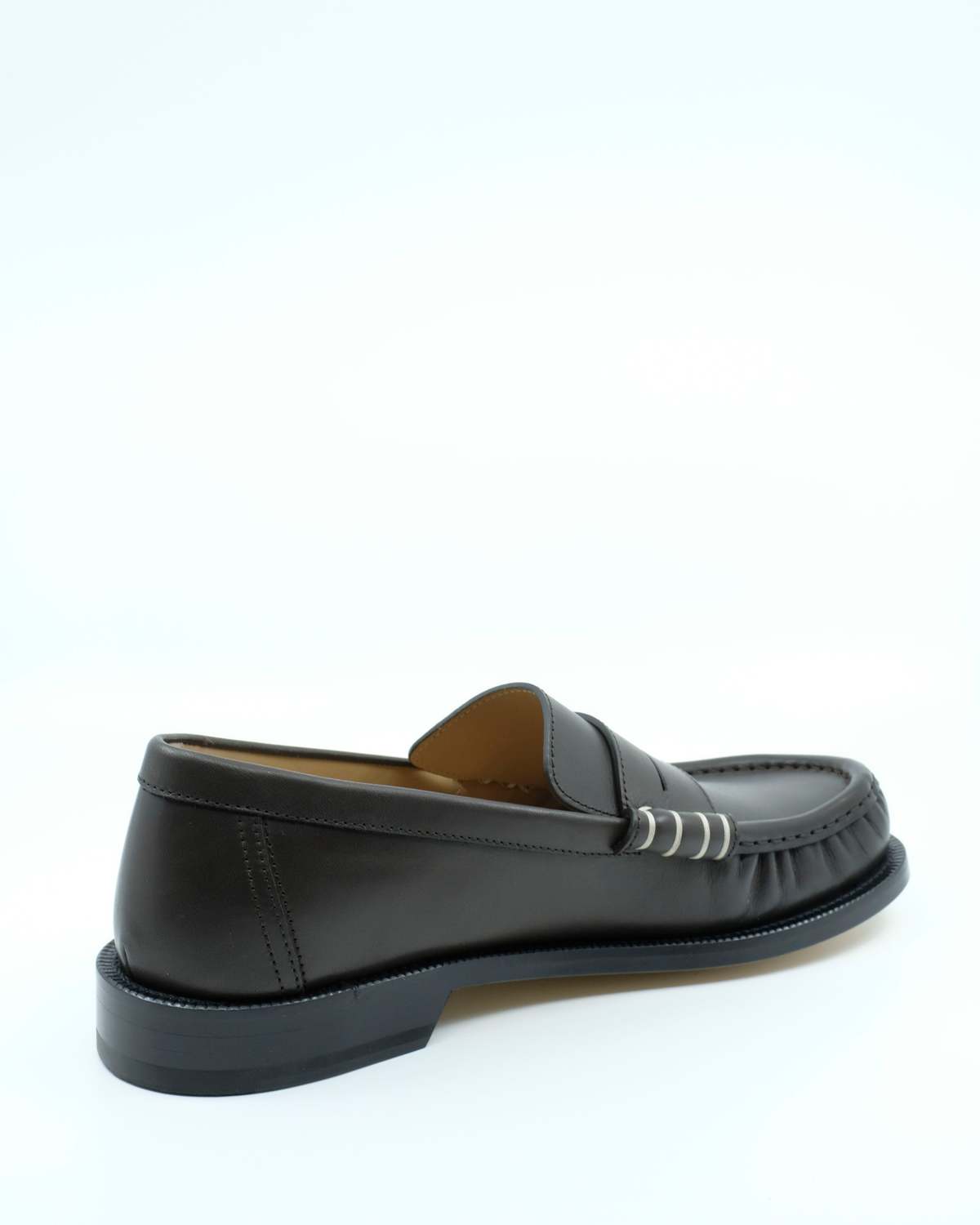 JW ANDERSON Chocolate Brown Calf Leather Moccasin Loafer - Image 4 of 6