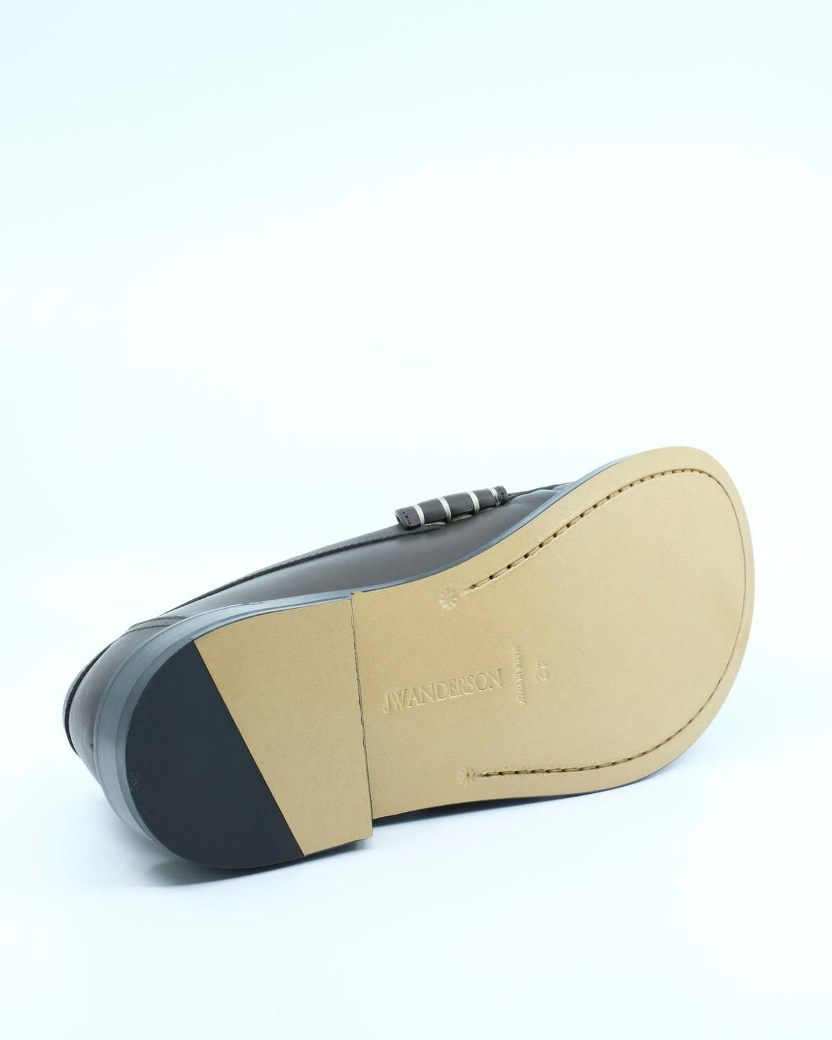 JW ANDERSON Chocolate Brown Calf Leather Moccasin Loafer - Image 5 of 6