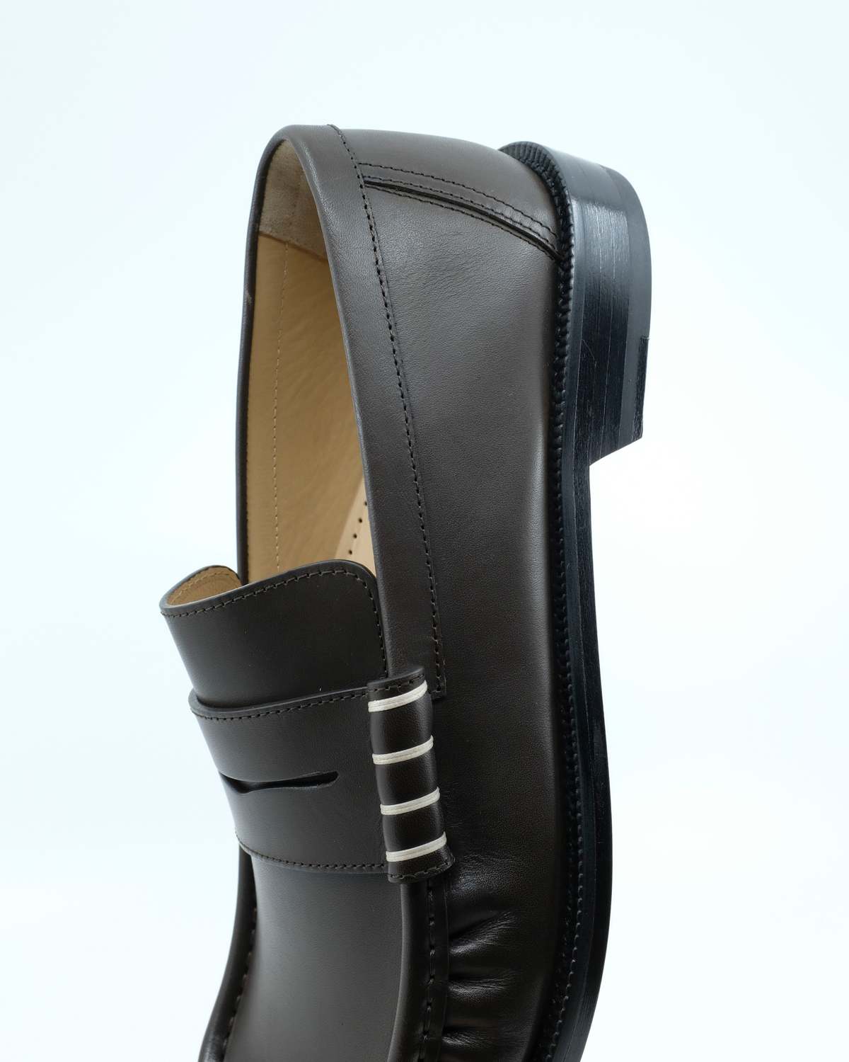 JW ANDERSON Chocolate Brown Calf Leather Moccasin Loafer - Image 6 of 6